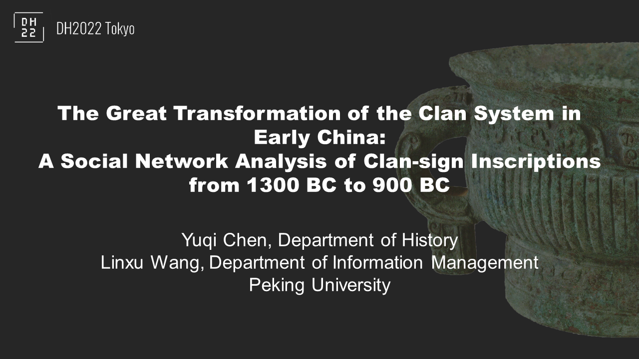 The Great Transformation of the Clan System in Early China: A Social Network Analysis of Clan-sign Inscriptions from 1300 BC to 900 BC