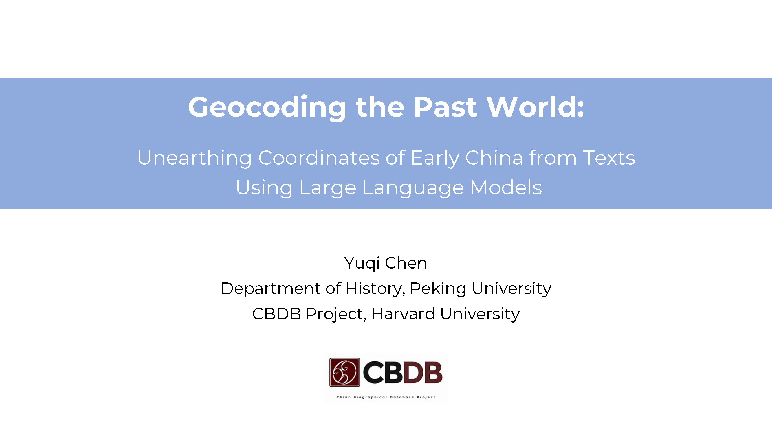 Geocoding the Past World: Unearthing Coordinates of Early China from Texts Using Generative AI